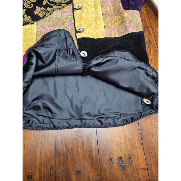 VINTAGE INDIGO MOON JACKET PURPLE PAISLEY PATCHWORK COLOR - Picture 11 of 12